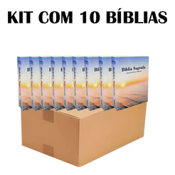 Kit 10 - Bíblia Sagrada para Evangelizar - Céu Azul | ARC - João Ferreira de Almeida - Ed. Promessas