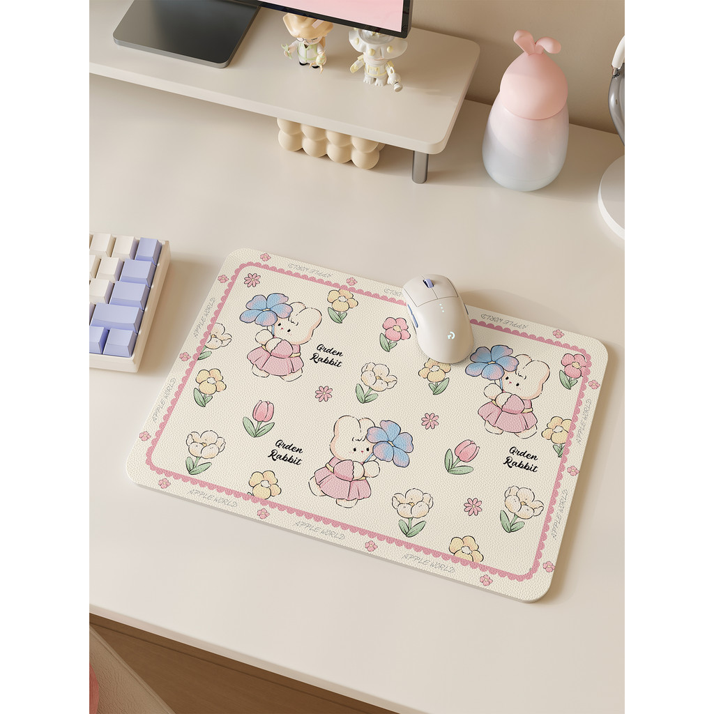 Mouse pad de pulso fofo, mouse pad de alto valor, atmosfera de menina, mesa quadrada, teclado de computador