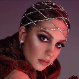 Acessórios de cabelo com strass, tiara de tule vazado, prendedor de cabelo para noiva, prendedor de cabelo.