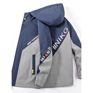 Jaqueta masculina solta Casual primavera outono estudantes adolescentes na moda bonito com capuz impresso jaqueta de blo