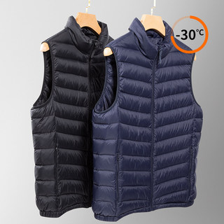 Colete de algodão masculino leve outono inverno colete masculino gola alta tamanho grande jaqueta Casual engrossado cole