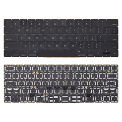 Teclado para Notebook compatível com Apple Macbook Pro A1706 TOUCH 13" Inglês Internacional - US