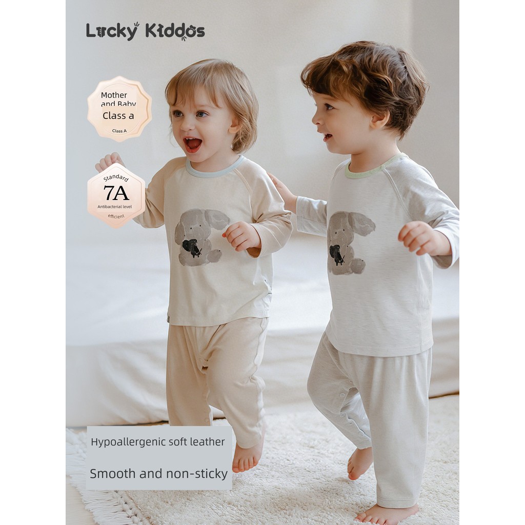 pijama infantil menino pijama infantil LK infantil pijama super macio outono bebê terno terno doméstico menino menina te