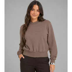 Blusão Feminino Com Bordado E Aplique Rovitex Marrom
