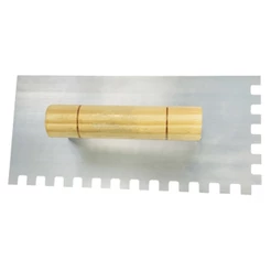 Desempenadeira em aço dentada com cabo de madeira 12 x 25,5 cm - Compel