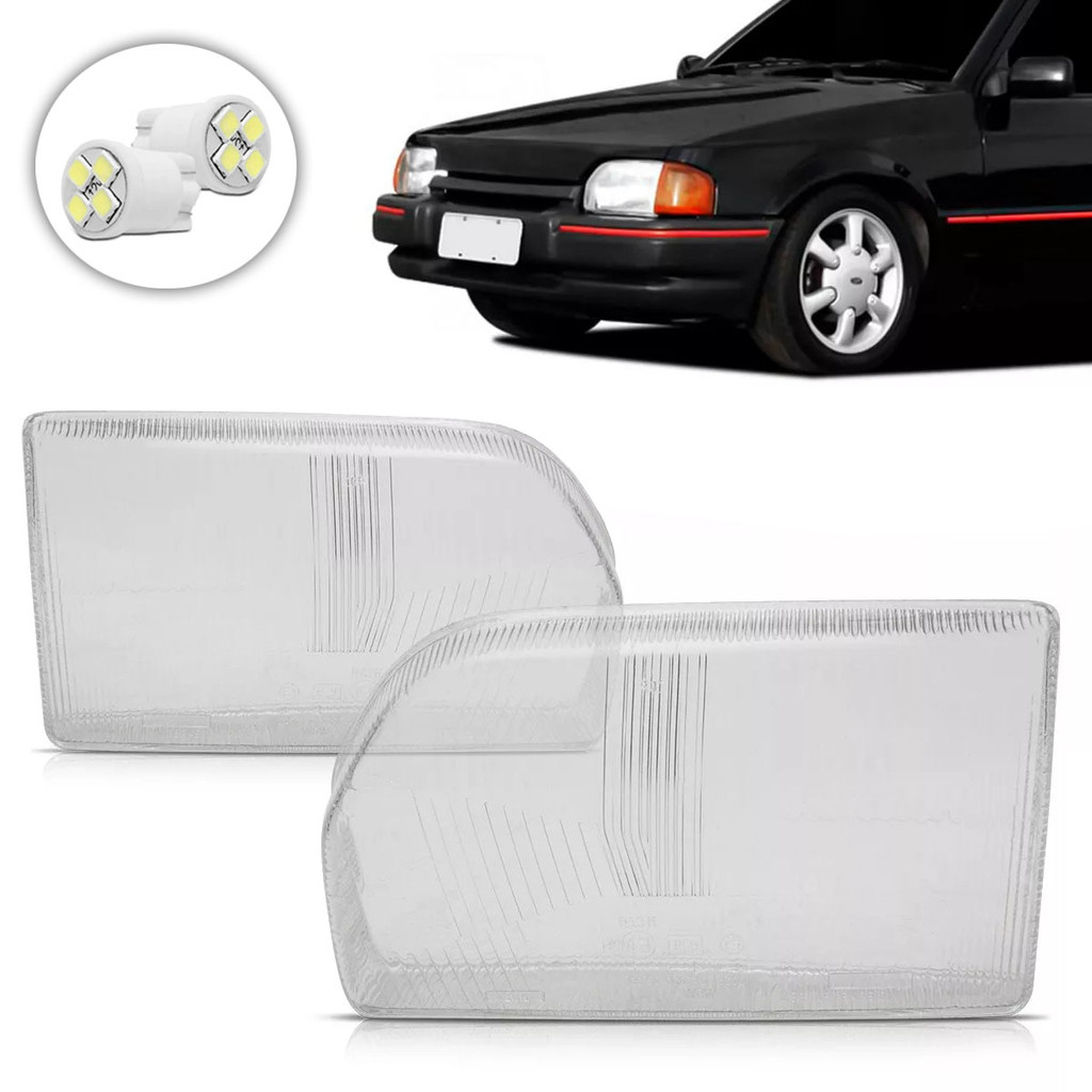 Lente Farol Ford Escort Hobby 1987 1988 1989 1990 1991 1992 1993 1994 1995 1996 em Oferta na Shopee