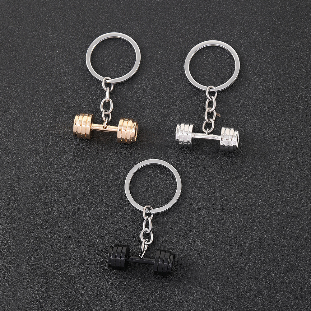 Moda haltere chaveiro casal pingente masculino feminino jóias exclusivas chaveiro acessórios de Fitness