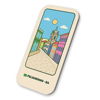 Imã Geladeira  Pelourinho - Bahia Brasil 3x6cm Lembrancinha Souvenir Baiano