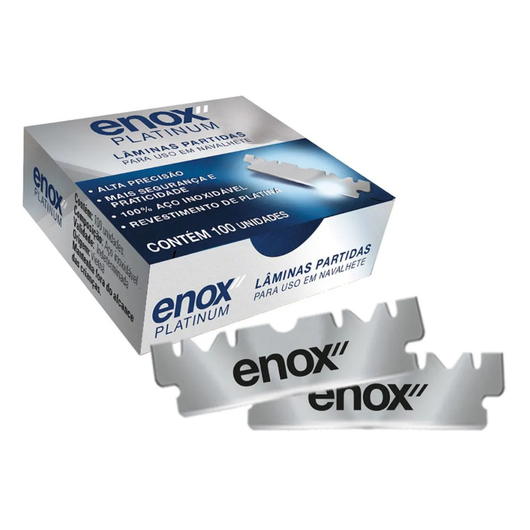 Enox Platinum Lâmina Fio Único 100 Un Ref 1760 em Oferta na Shopee