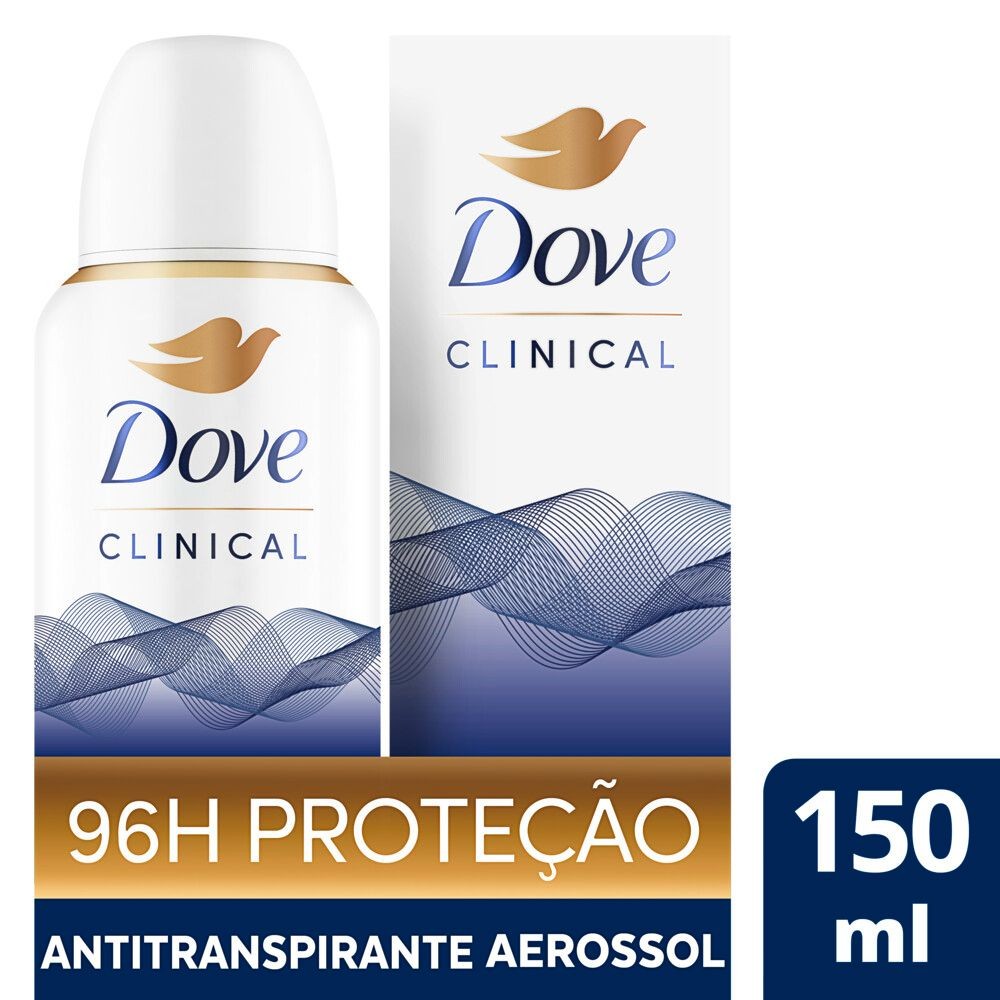 Desodorante Antitranspirante Aerosol Dove Clinical Original Clean 150ml em Oferta na Shopee