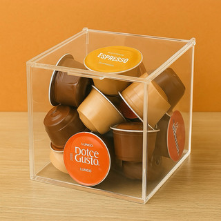 Caixa Porta Organizador de Capsula Cafe Acrílico Elegante Organização Cristal Transparente