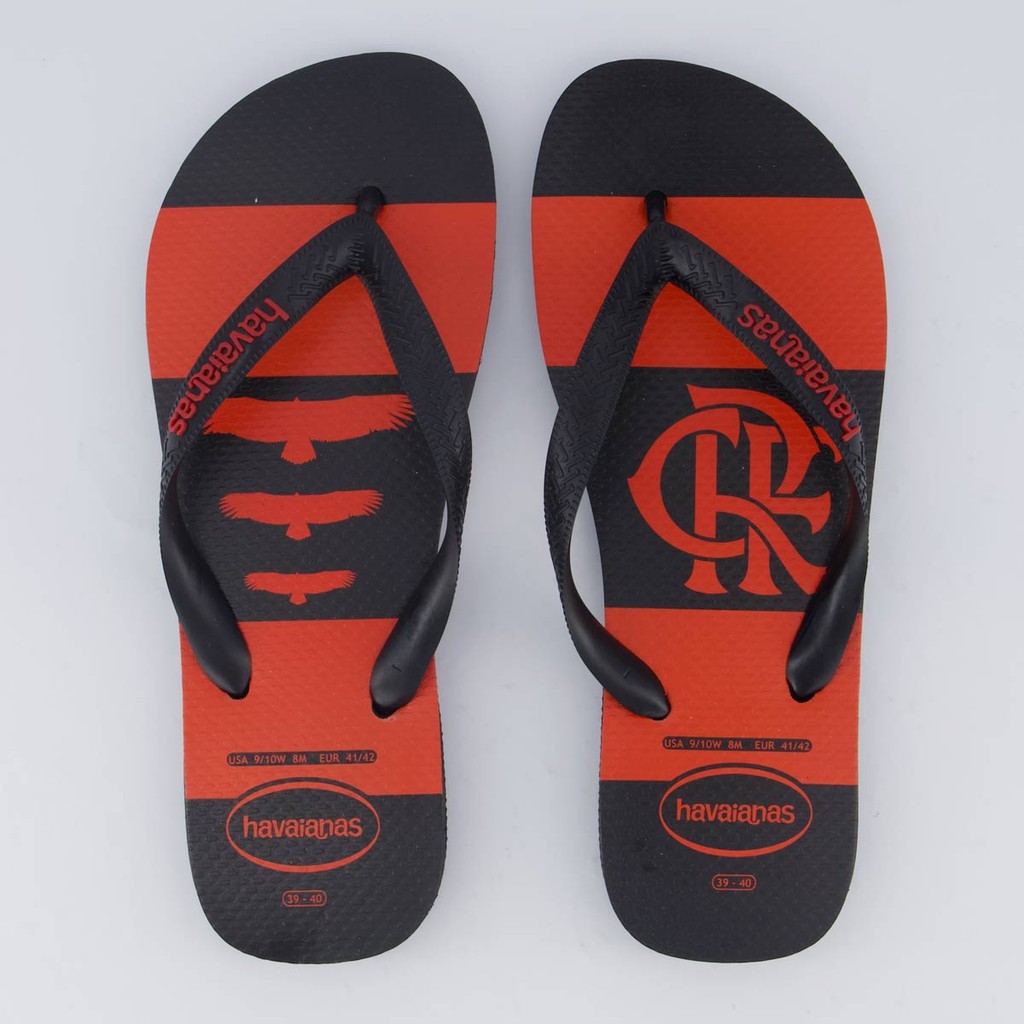 Chinelo Havaianas Flamengo Preto e Vermelho