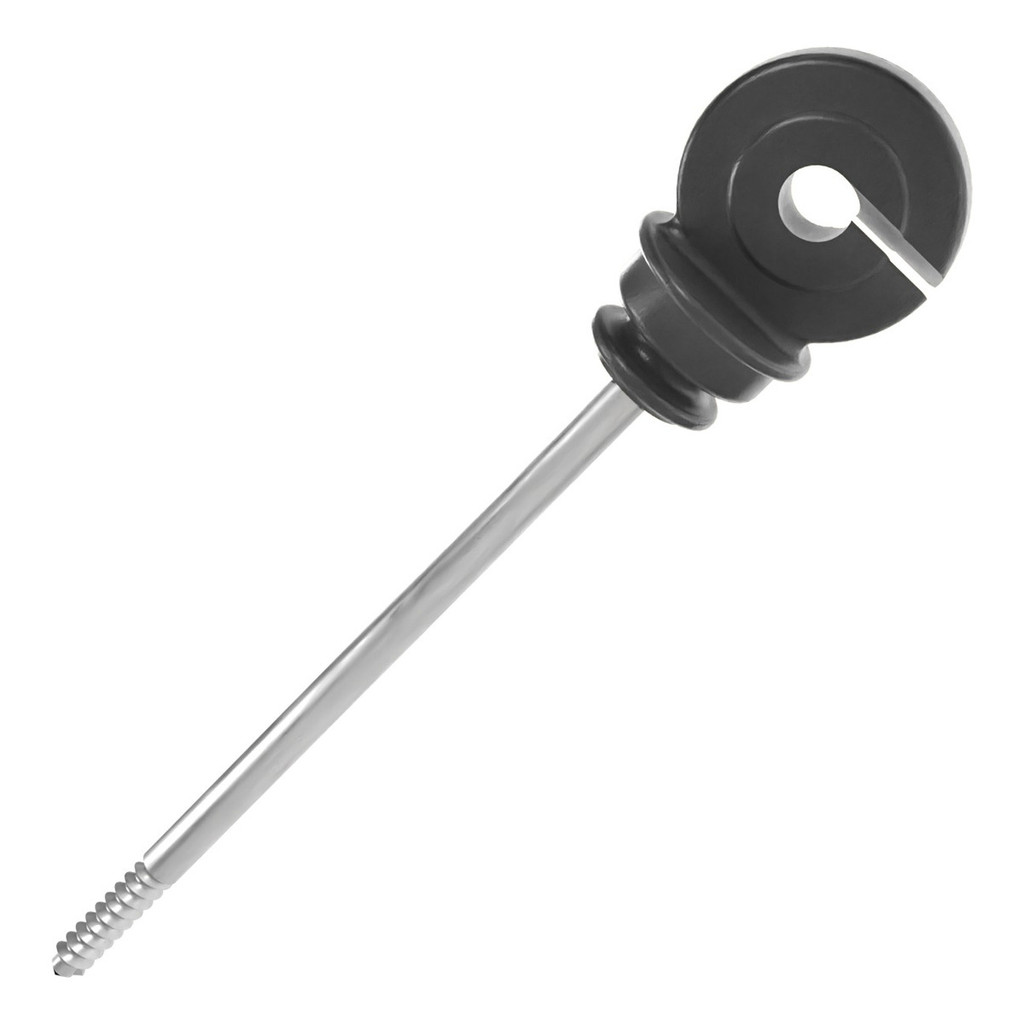 500un Isolador Gancho Longo 19cm para Cerca Elétrica Alta Resistência Anti-UV Durável Preto