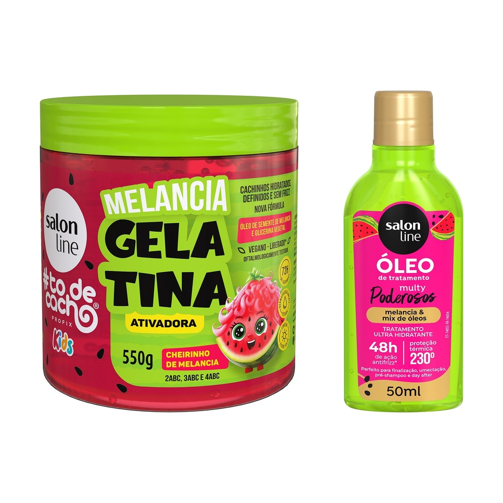 Kit Melancia com Gelatina e Óleo de Tratamento em Oferta na Shopee