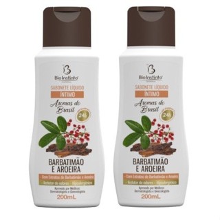 Kit 2un Sabonete Íntimo  Barbatimão e Aroeira 200ml - Bio Instinto em Oferta na Shopee