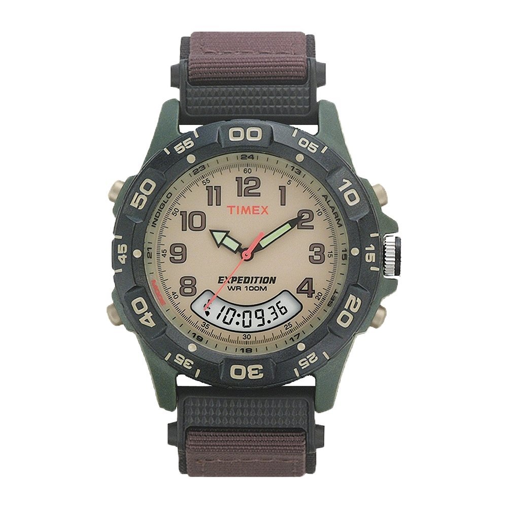 Relógio Timex Expedition Combo, mostrador marrom, pulseira de nylon marrom, masculino, T45181 [importação oficial]