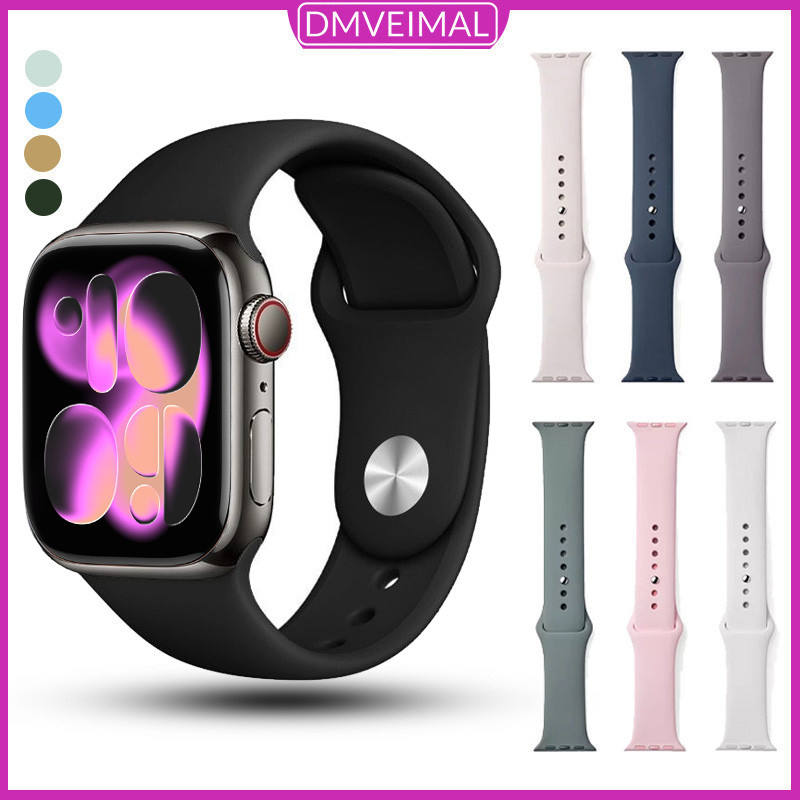 Pulseira De Silicone Para Relógio Smartwatch IWatch Apple Watch Series 11 10 9 8 7 SE Ultra 3 2 49 46 42 45 44 41 40mm