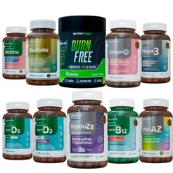 Linha Completa Magne3 B12 D3+K2 Repouzz Burn Free Boost Brain Revibelle AZ Biotina Colagenc3 Nutrye