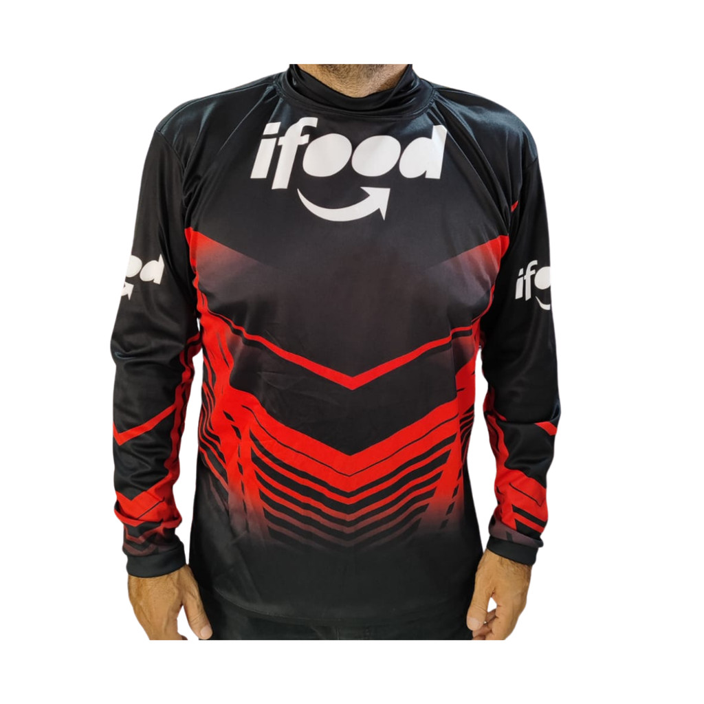 CAMISA/BLUSA  IFOOD GOLA ALTA SUBLIMADA VERMELHA