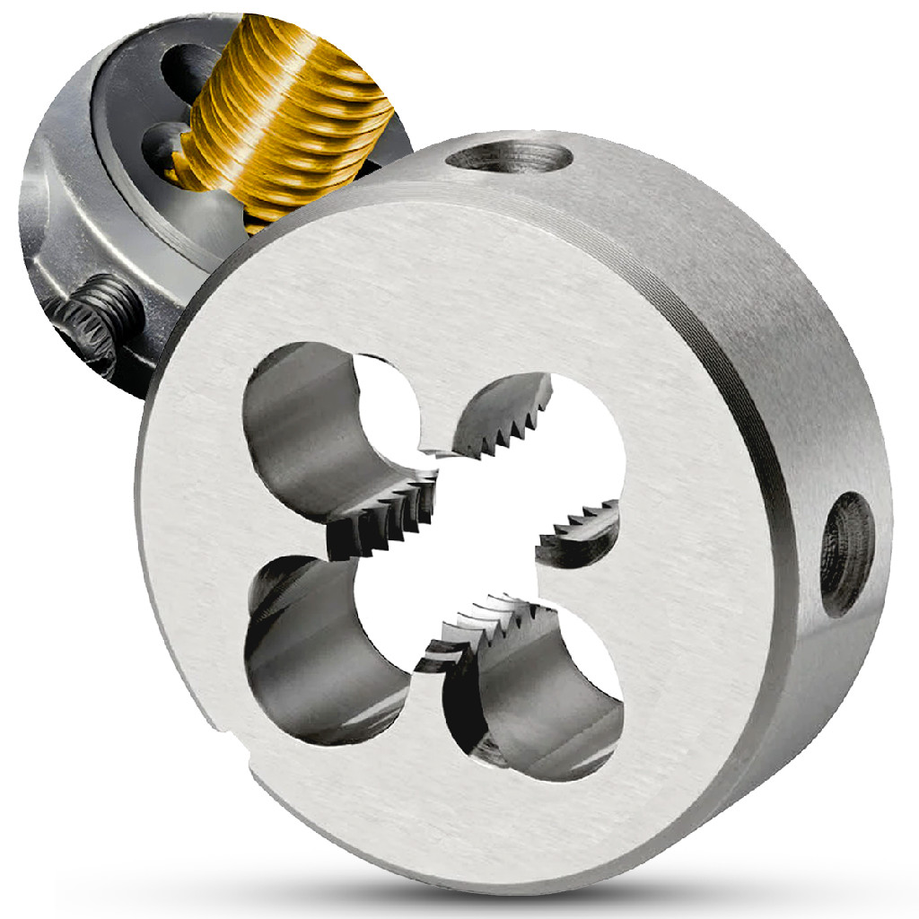 Cossinete Tarraxa Manual Aço Liga Ws M8 X1.25 Rosca Métrica Grossa / Rosca Externa