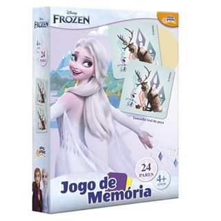 Jogo da Memória Frozen 24 Pares - Novo Papel em Oferta na Shopee