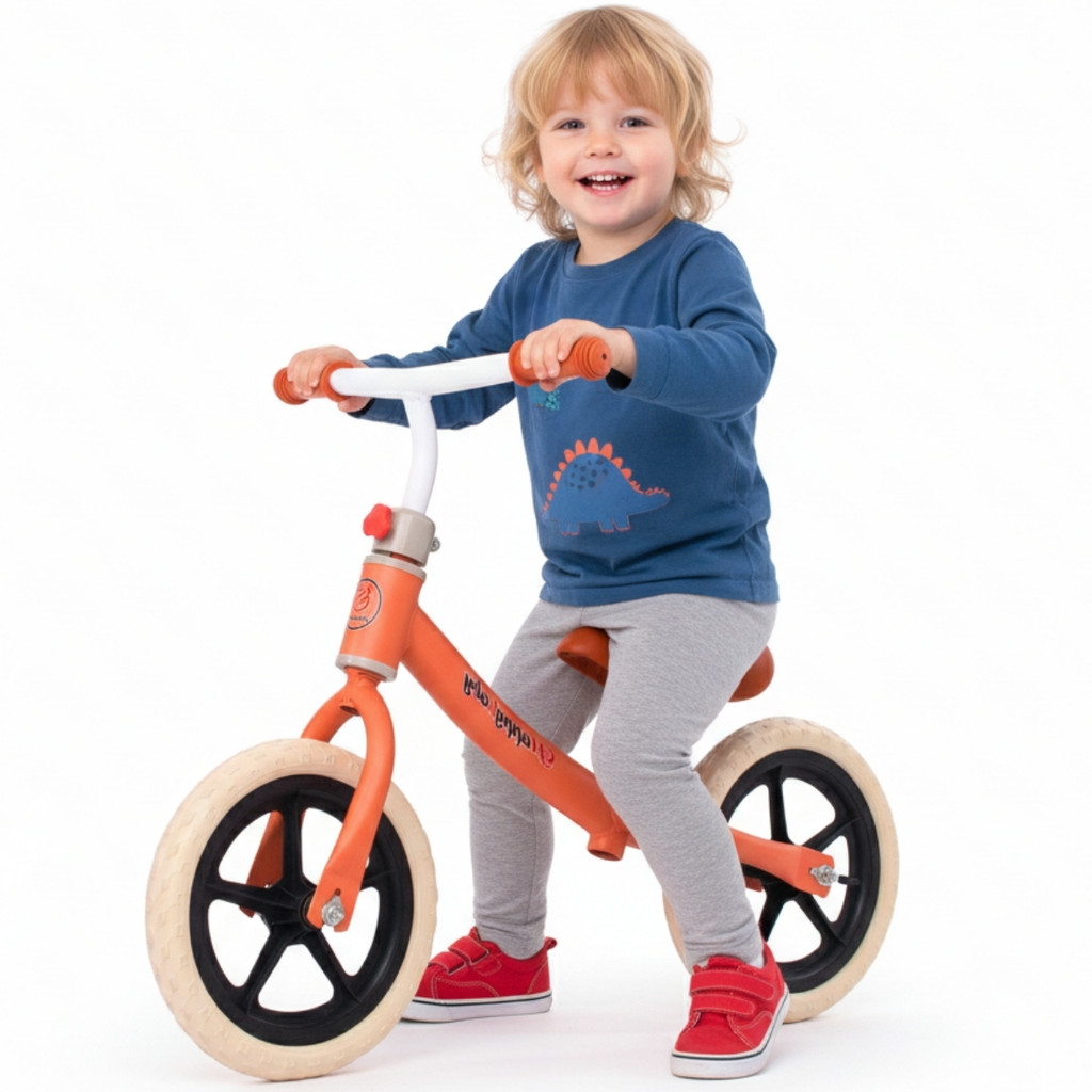 Bicicleta De Equilíbrio Para Criança Sem Pedal Aro 10 Laranja Castela