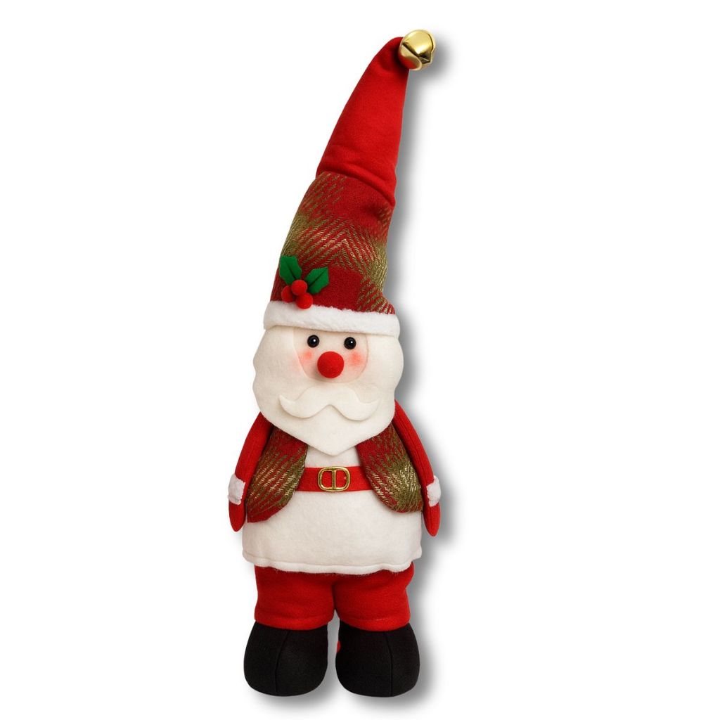 Boneco Enfeite Natalino Papai Noel Gnomo Em Pé 48cm Natal