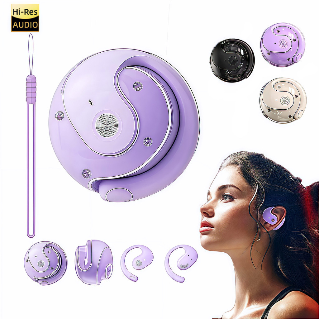 Fones de ouvido sem fio bluetooth, ergonomia suporte a fixação sobre orelha e resistência quedas