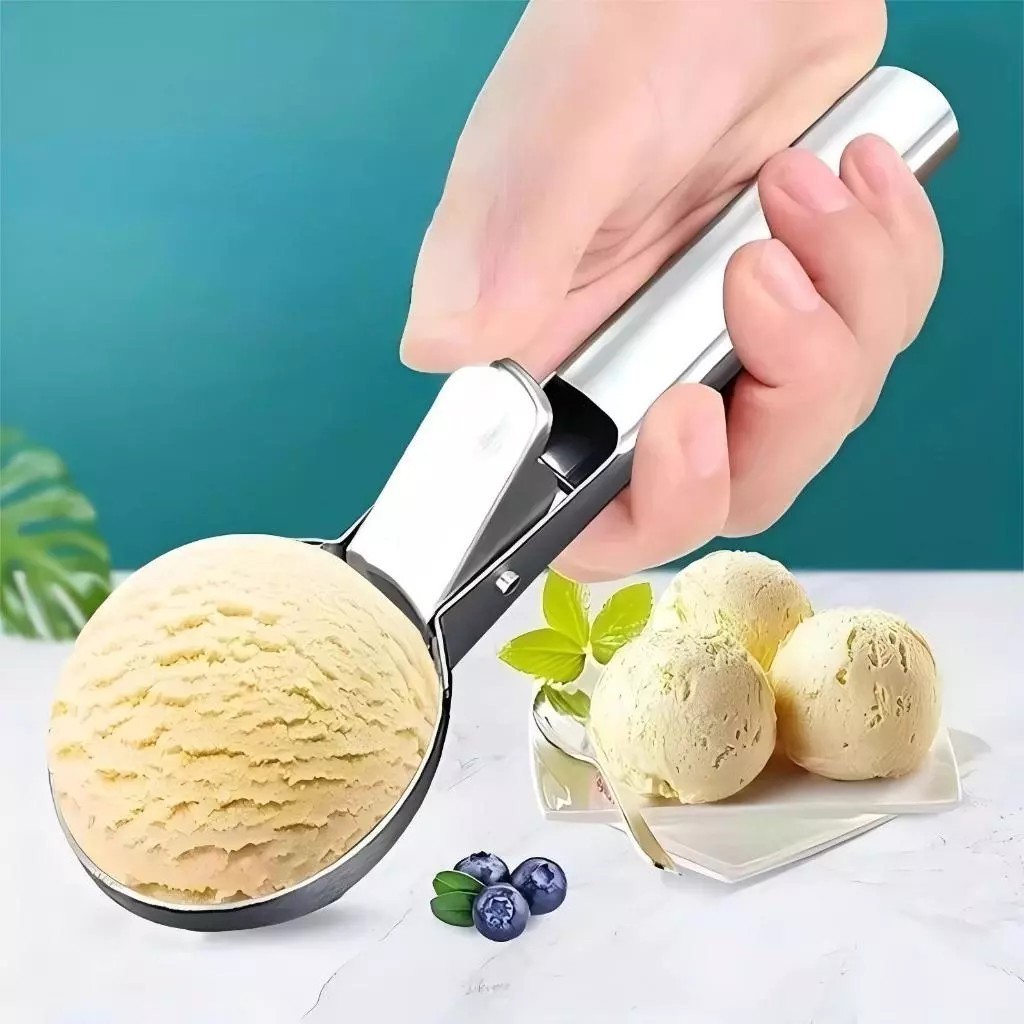Conjunto de 2 Colheres de Sorvete em Aço Inoxidável para Uma Experiência de Degustação