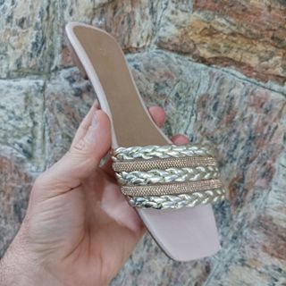 Sandália Percata feminina Rasteirinha Feminino Chinela Strass em Oferta na Shopee