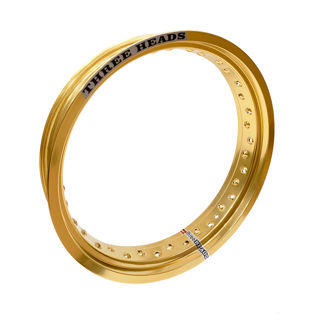 Aro Unitário Threeheads Alumínio Modelo Motard 19x215 Dianteiro Bros Crosser Xre 190 Dourado Ouro
