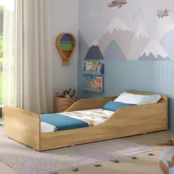 Cama Infantil Montessoriana com Colchão Incluso 100% MDF Melissa Plus Multimóveis MP2958 Madeirado