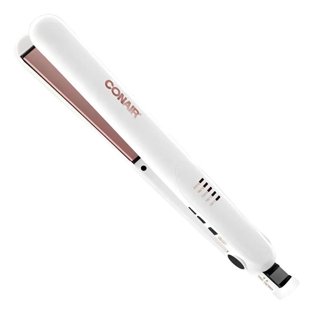 Prancha de Cabelo Conair Double Ceramic Óleo de Coco 210°C 5 Temperaturas Bivolt Branco - CS221CDBR em Oferta na Shopee