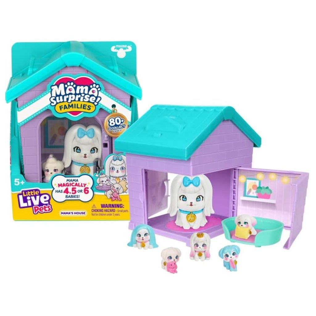 Little Live Pets Mama Surprise Família Maltês Casinha - Fun em Oferta na Shopee