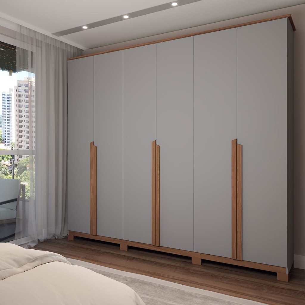 Guarda-Roupa Casal Calábria 6 Portas 6 Gavetas em Oferta na Shopee