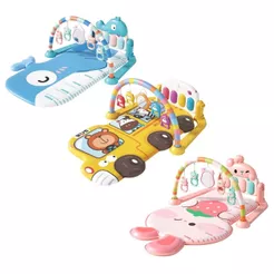 Tapete De Atividades Bebê 3D Piano Musical Arco 5 Brinquedos Removível Maxi Baby
