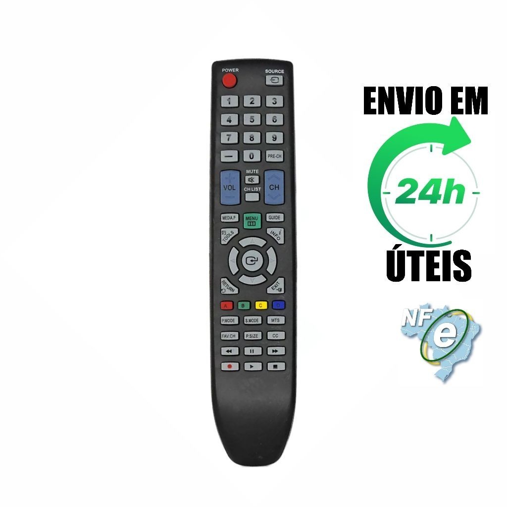 Controle Remoto Compatível Com TV Samsung Lcd Led Plasma BN59