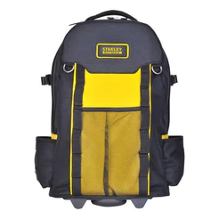 Mochila Stanley FatMax FMST514196LA Preta Profissional Ferramentas 4 Bolsos Externos 29 Internos Reforçada