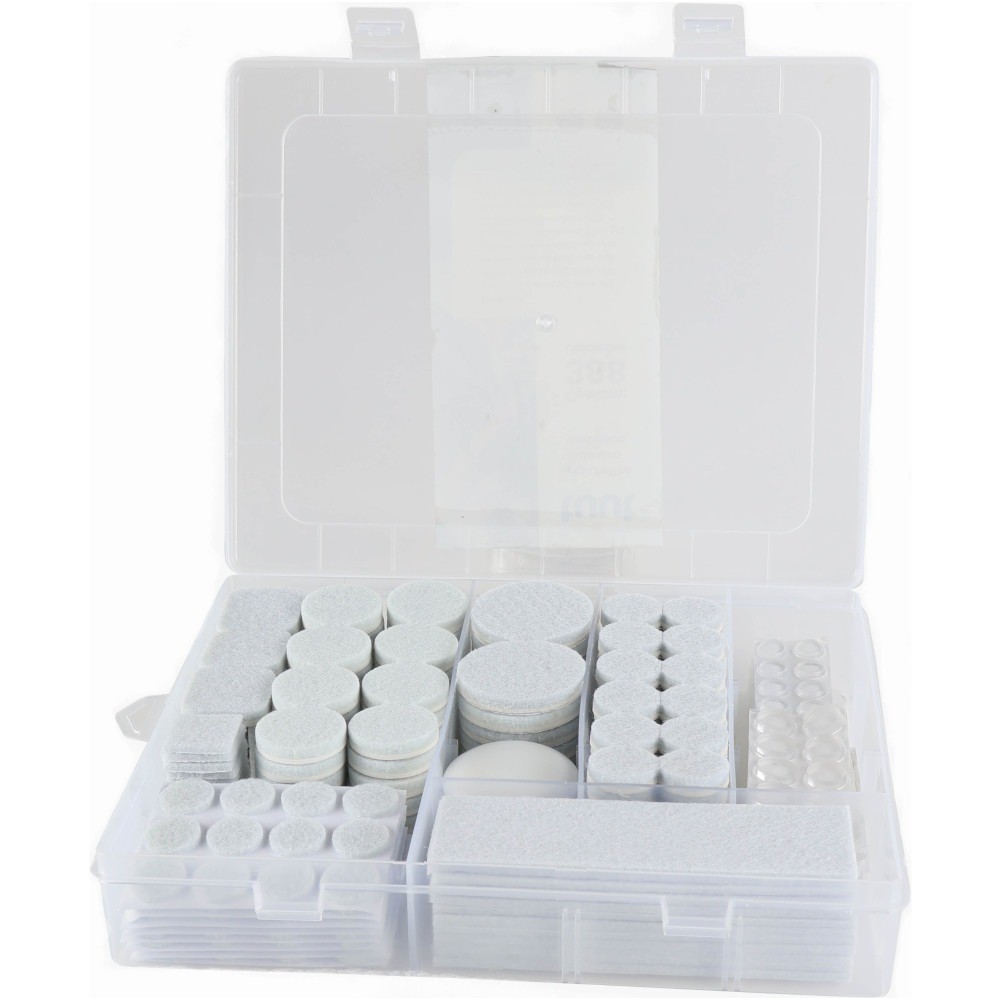 Jogo de feltro adesivo para móveis com 388 peças branco TBZ414 - Tuut