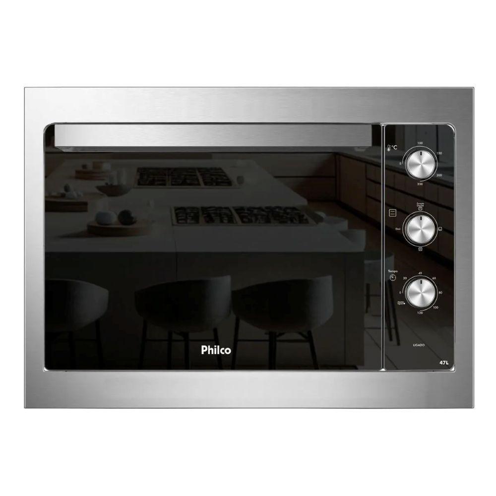 Forno Elétrico de Embutir Philco Preto Espelhado 47L 127V PFE47E