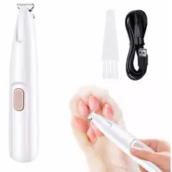 APARADOR DE PELOS PARA PATAS DE PET RECARREGÁVEL USB TOSA DE PRECISÃO PARA CÃES E GATOS COM ESCOVA DE LIMPEZA