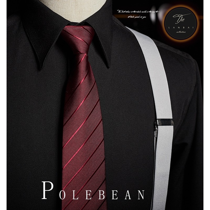 Terno Formal preto masculino sem gravata, estilo zíper, vermelho, fácil de puxar, casamento, noivo, feito à mão, terno p