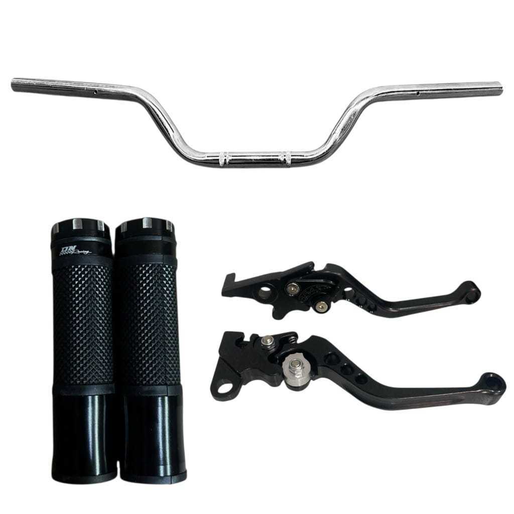 Kit Guidão Manete + Manopla Saturno Cb 300r 09/15 Cbx 200 Strada 93 À 03 Cbx 250 Twister 01 À 08