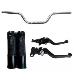 Kit Guidão Manete + Manopla Saturno Cb 300r 09/15 Cbx 200 Strada 93 À 03 Cbx 250 Twister 01 À 08