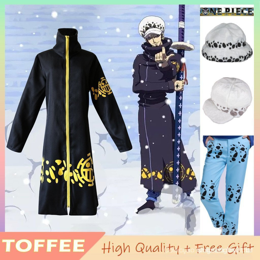 Fantasia de Cosplay do Anime Japonês ONE PIECE Trafalgar Law, Conjunto de Roupas para Festa de Halloween Masculina J2 AK