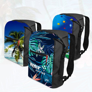 Mochila colorida à prova d'água, bolsa de água à prova de vazamento ao ar livre, PVC, espessada, natação, mergulho, prai