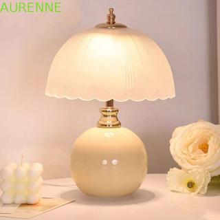 Candeeiro De Mesa AURENNE Flower Bud , Estilo Creme Conectado Em Candeeiros Nórdicos , Luz Noturna Decorativa Com Tampa 