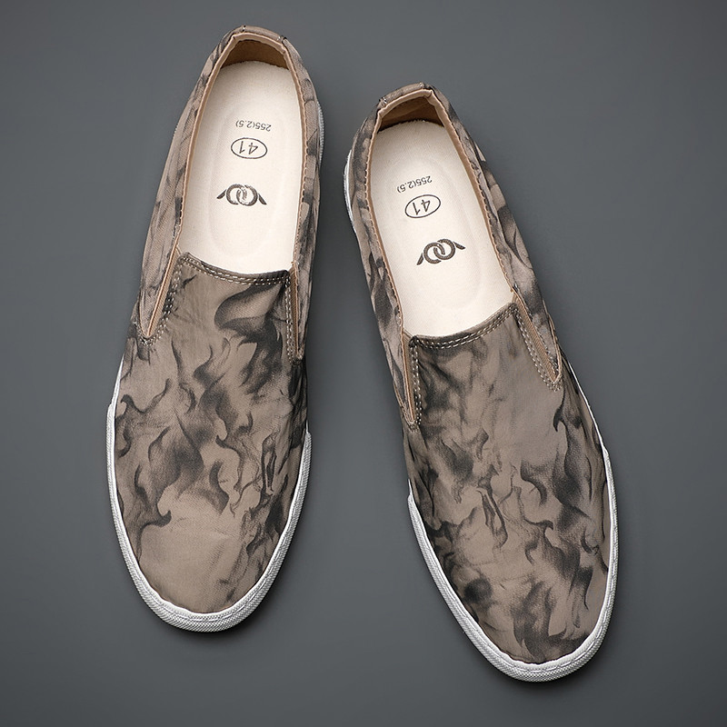Sapatos de lona sapatos masculinos 2026 novo estilo primavera respirável na moda sapatos casuais masculinos deslizamento