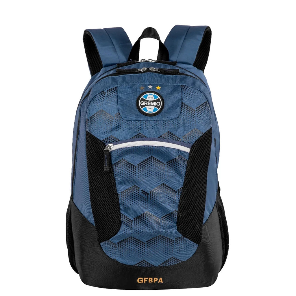 Mochila Grande Grêmio 2 Compartimentos Original Sestini Azul