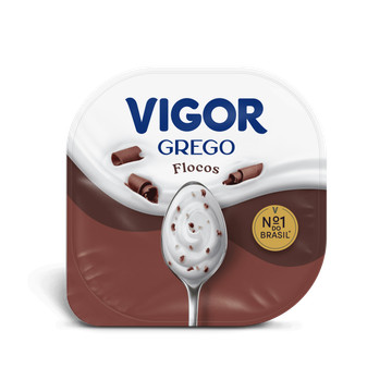 Vigor Iogurte de flocos choc Grego 90g